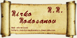 Mirko Modošanov vizit kartica